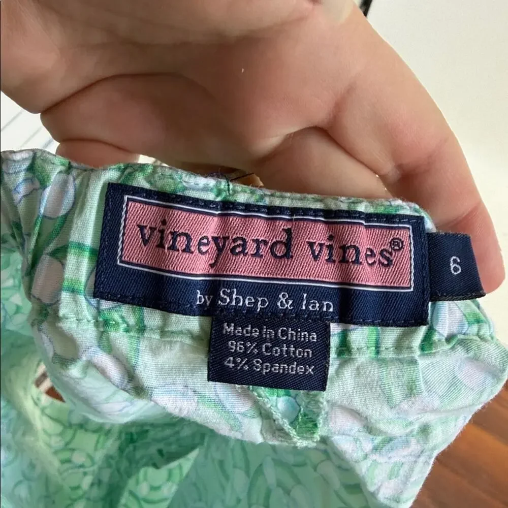 Vineyard Vines life ring nautical printed wrap around shorts skort sz 6